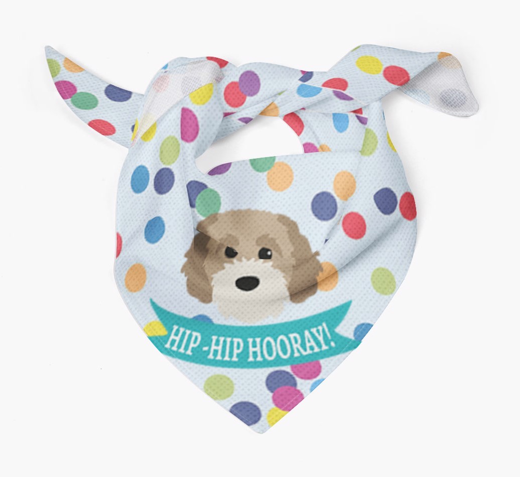Hip-Hip Hooray! : Personalised {breedFullName} Bandana