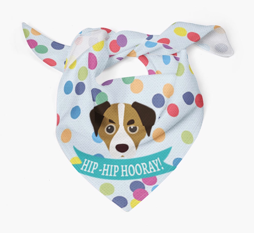 Hip-Hip Hooray! : Personalised {breedFullName} Bandana