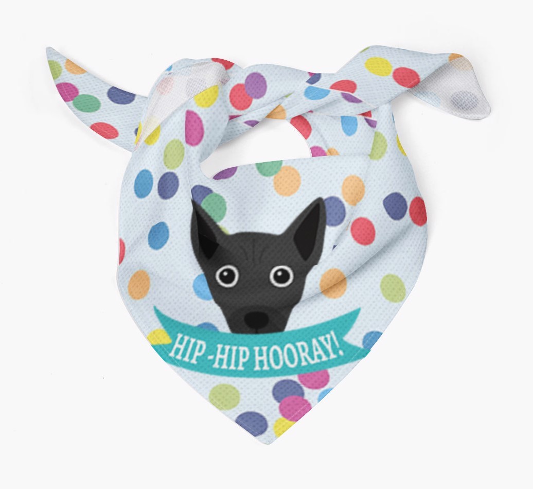 Hip-Hip Hooray! : Personalised {breedFullName} Bandana