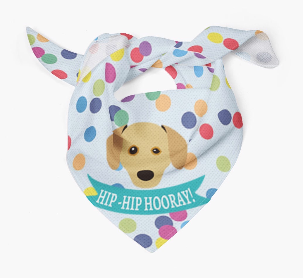 Hip-Hip Hooray! : Personalised {breedFullName} Bandana