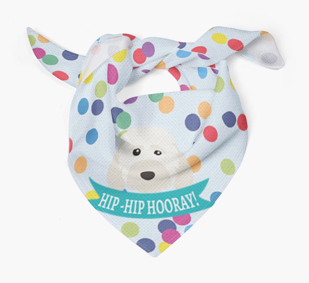 Hip-Hip Hooray! : Personalized {breedFullName} Bandana