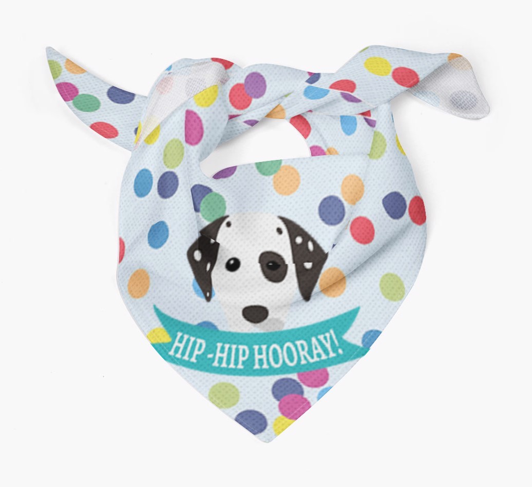 Hip-Hip Hooray! : Personalised {breedFullName} Bandana