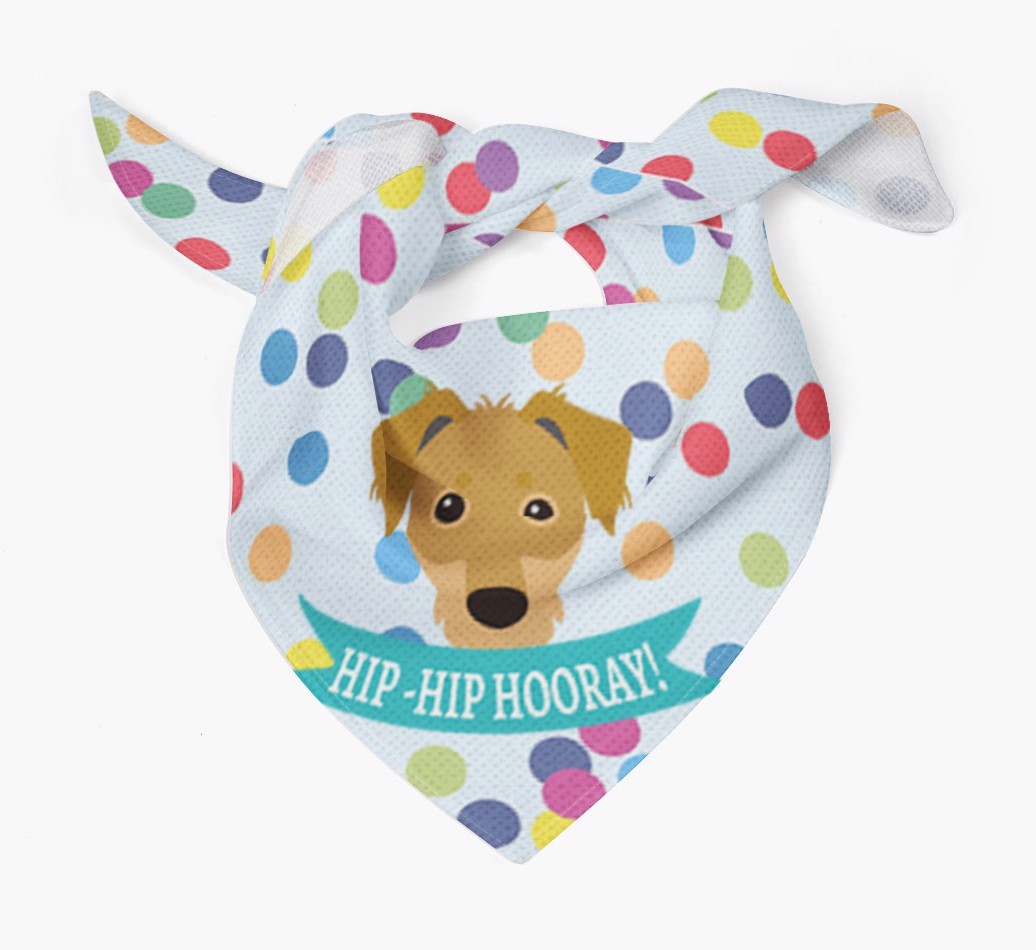 Hip-Hip Hooray! : Personalised {breedFullName} Bandana