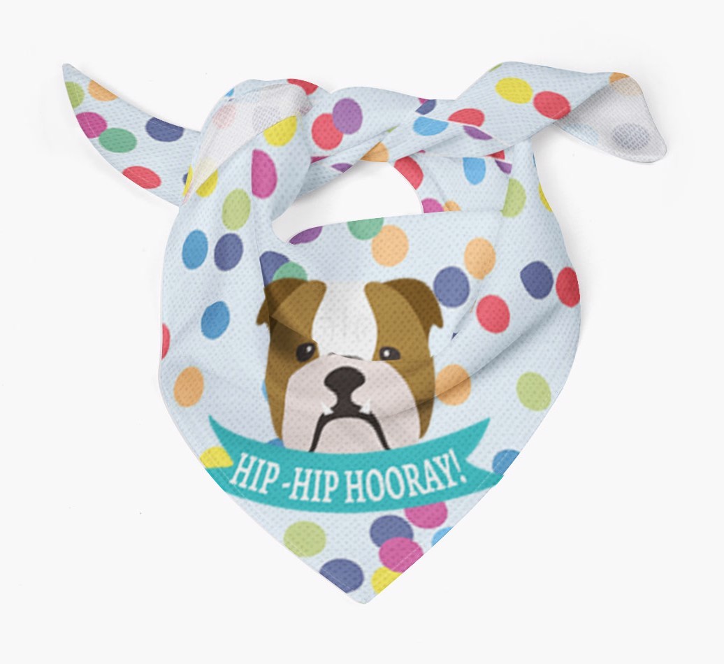 Hip-Hip Hooray! : Personalised {breedFullName} Bandana