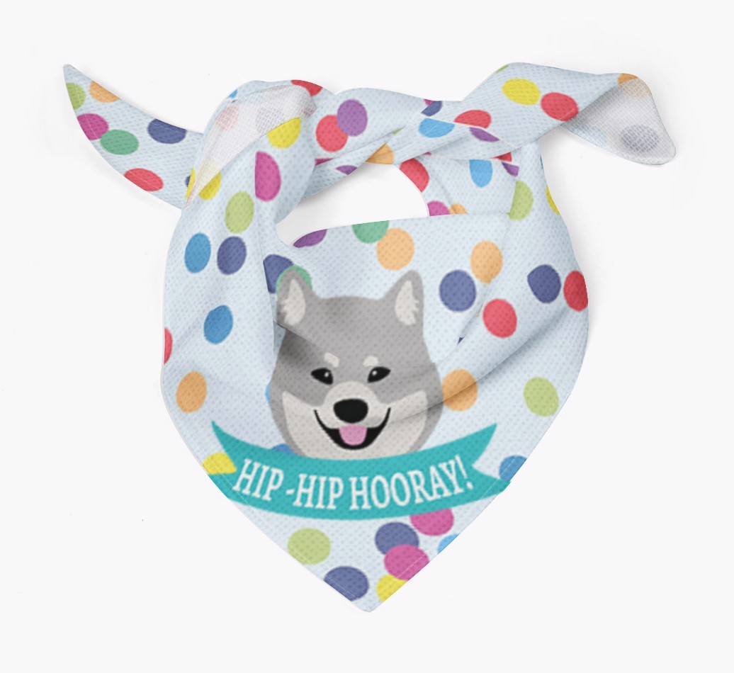 Hip-Hip Hooray! : Personalised {breedFullName} Bandana