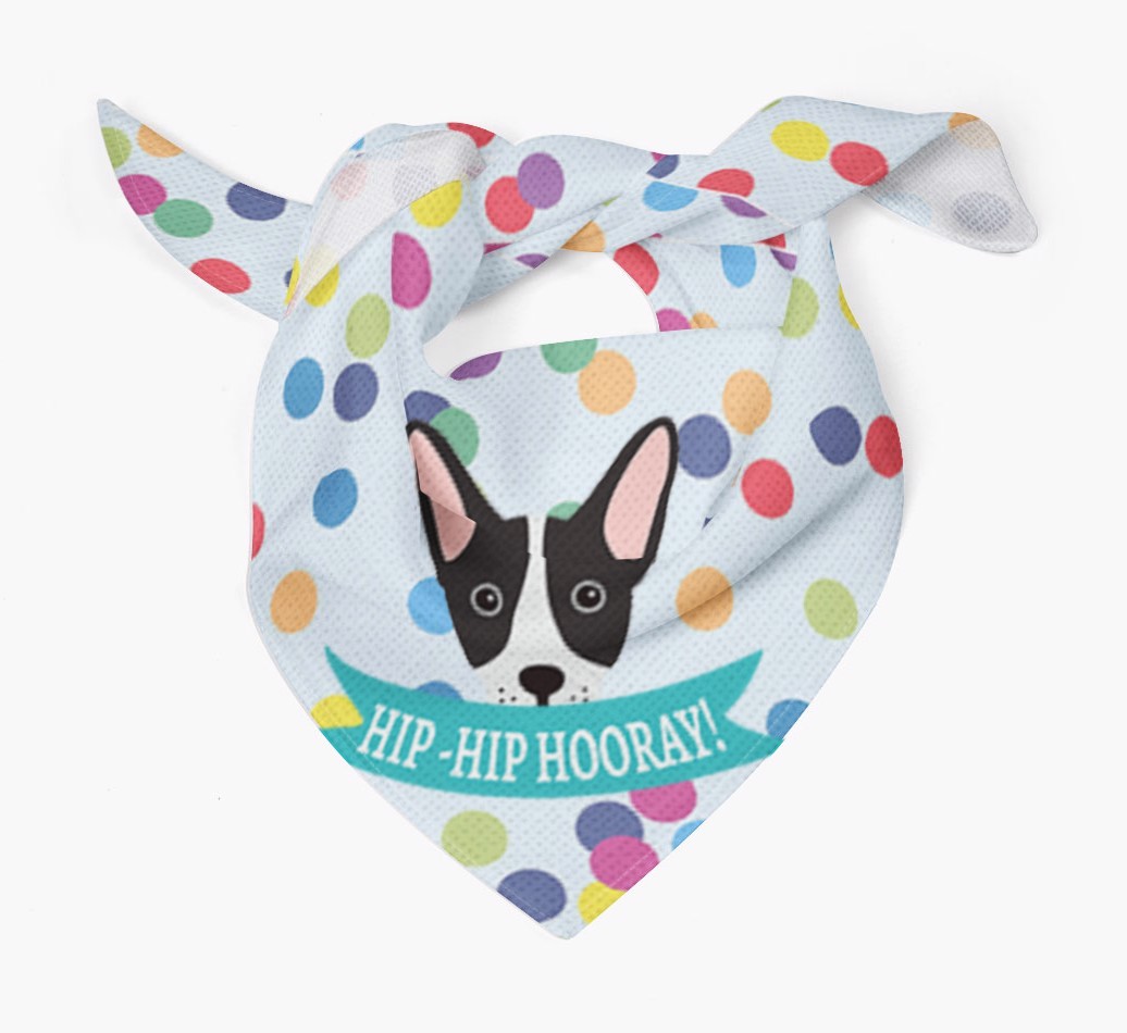 Hip-Hip Hooray! : Personalised {breedFullName} Bandana