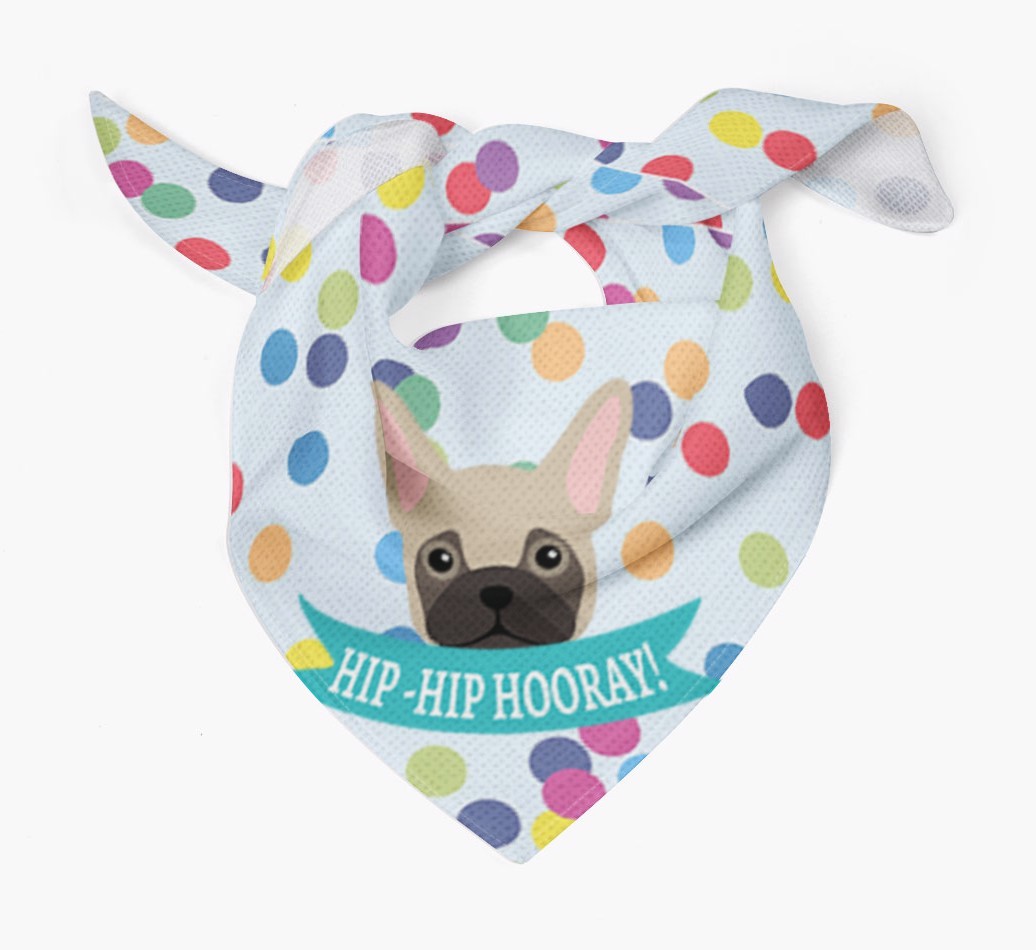 Hip-Hip Hooray! : Personalised {breedFullName} Bandana