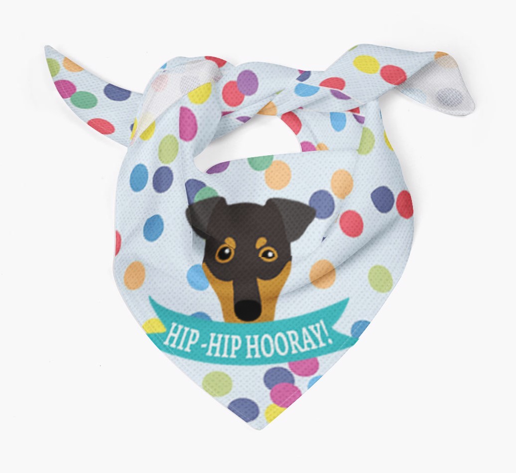 Hip-Hip Hooray! : Personalised {breedFullName} Bandana