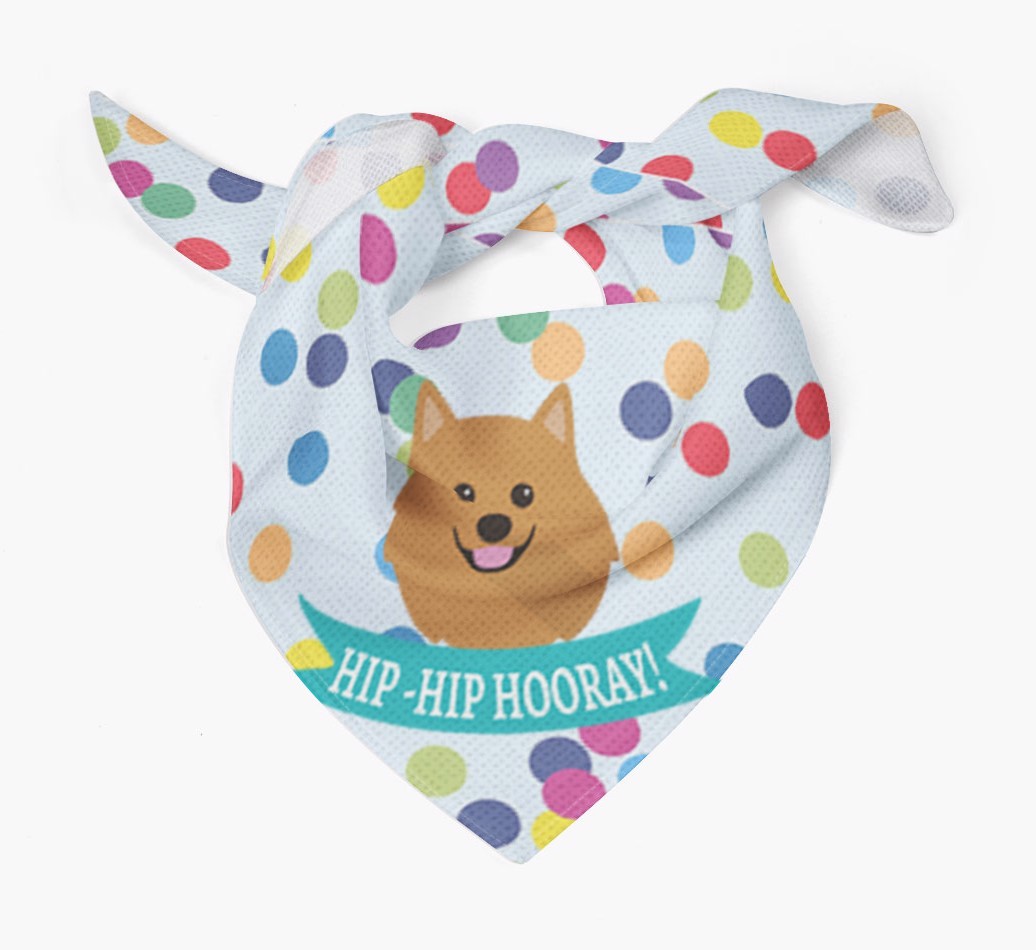 Hip-Hip Hooray! : Personalised {breedFullName} Bandana
