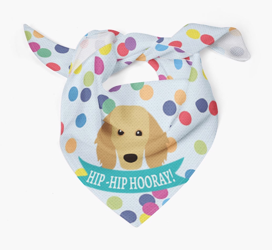 Hip-Hip Hooray! : Personalised {breedFullName} Bandana