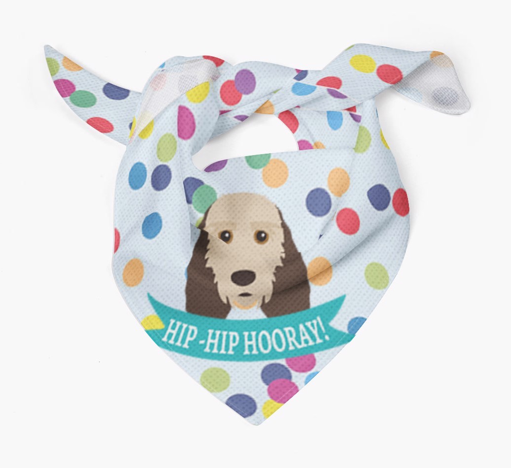 Hip-Hip Hooray! : Personalised {breedFullName} Bandana