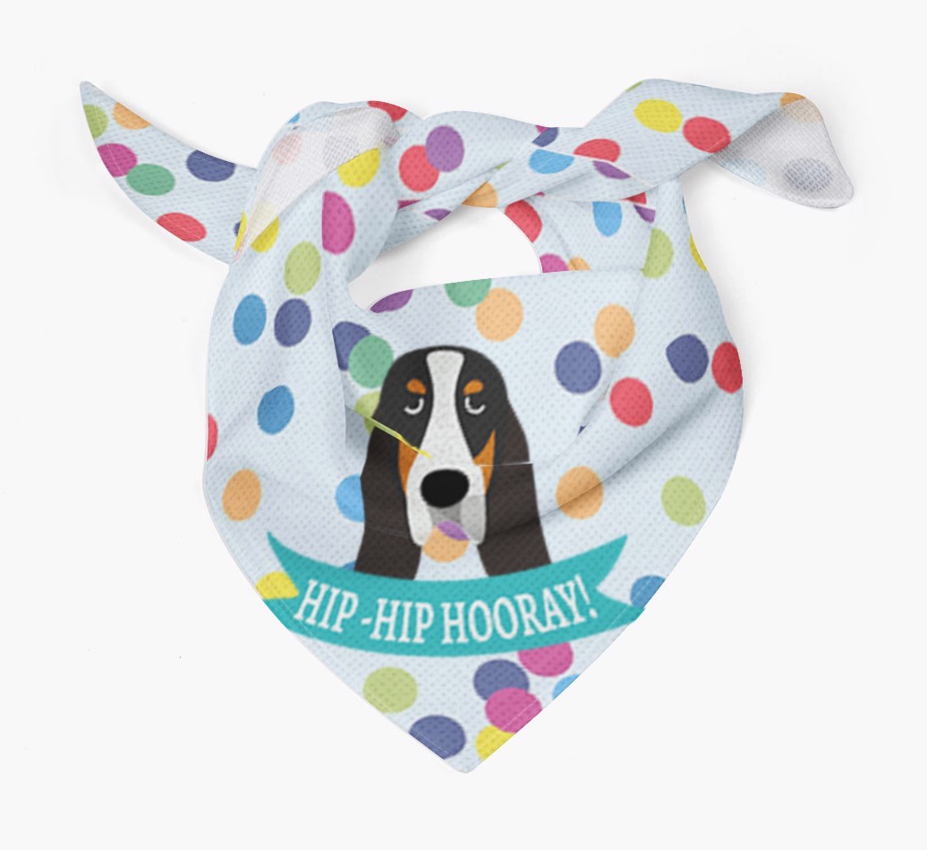 Hip-Hip Hooray! : Personalised {breedFullName} Bandana