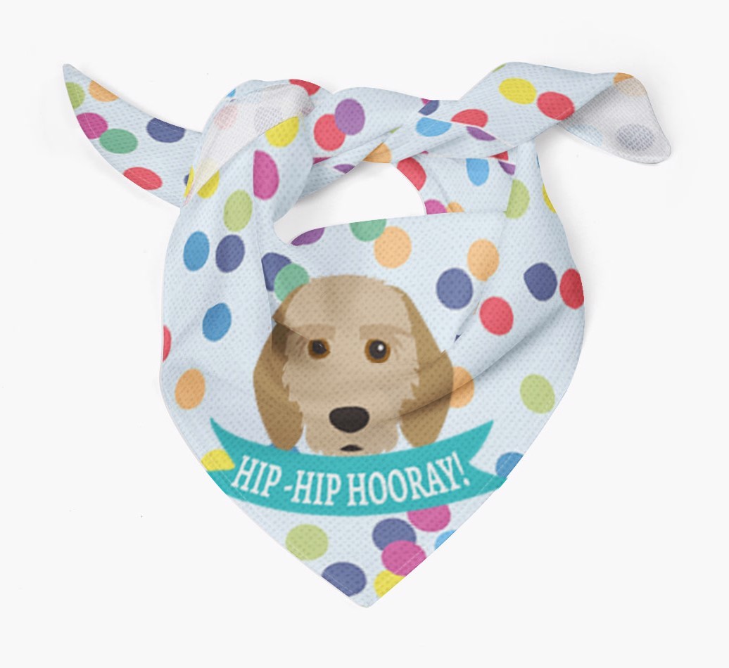 Hip-Hip Hooray! : Personalised {breedFullName} Bandana