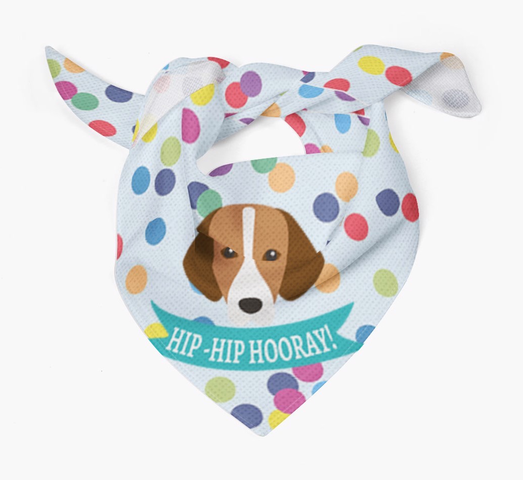 Hip-Hip Hooray! : Personalised {breedFullName} Bandana