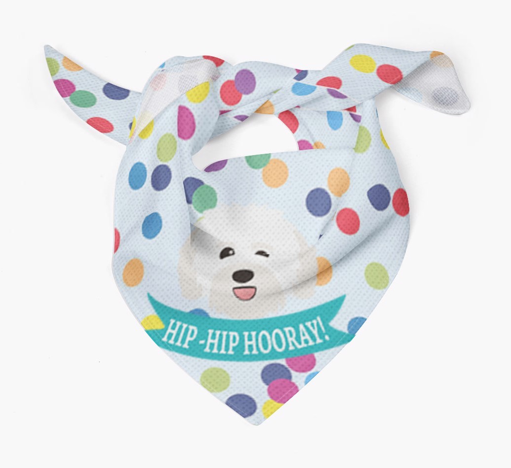Hip-Hip Hooray! : Personalised {breedFullName} Bandana