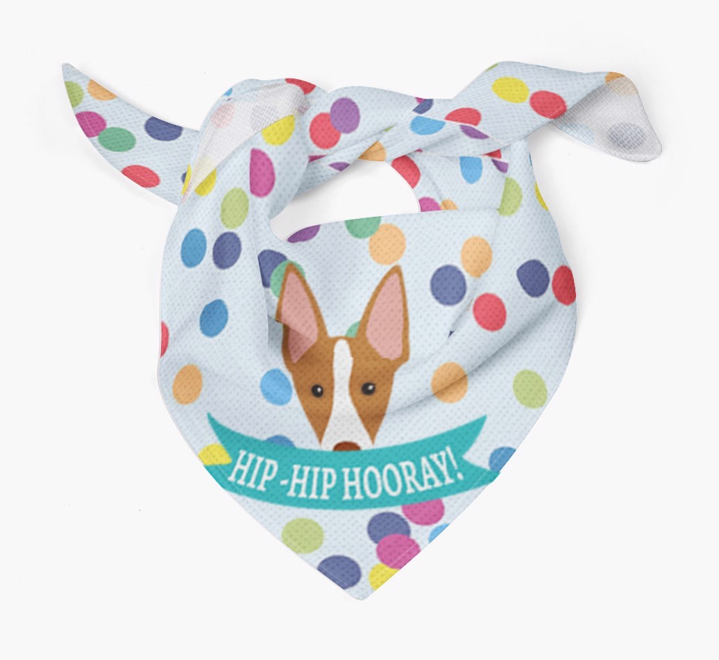 Hip-Hip Hooray! : Personalised {breedFullName} Bandana