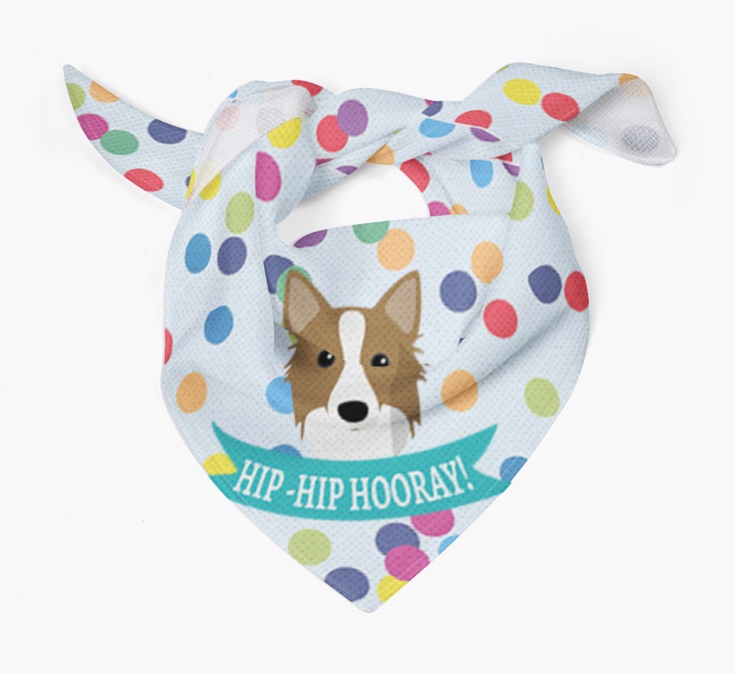 Hip-Hip Hooray! : Personalised {breedFullName} Bandana
