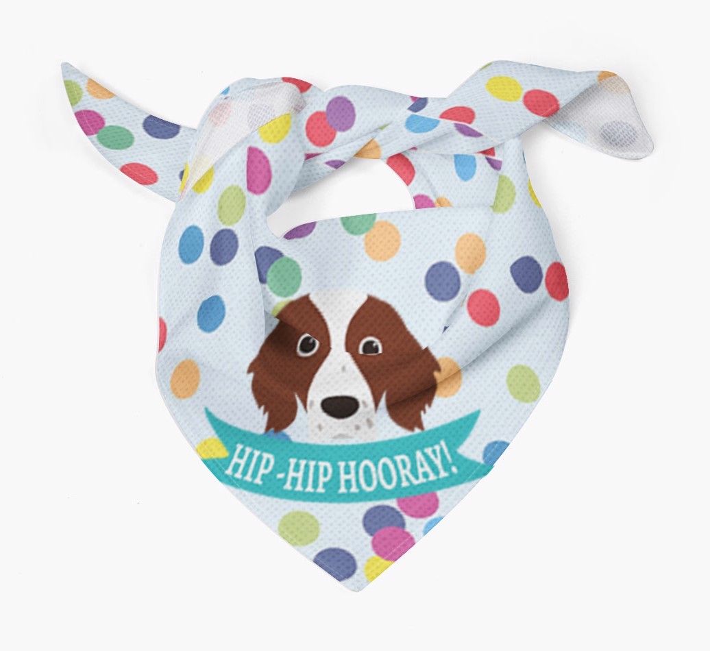 Hip-Hip Hooray! : Personalised {breedFullName} Bandana