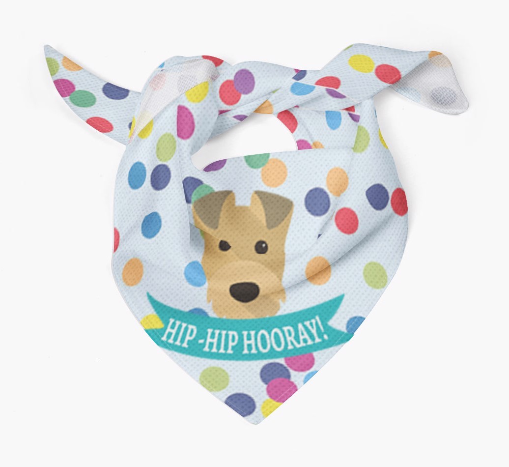 Hip-Hip Hooray! : Personalised {breedFullName} Bandana