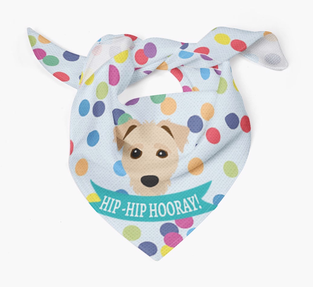 Hip-Hip Hooray! : Personalised {breedFullName} Bandana