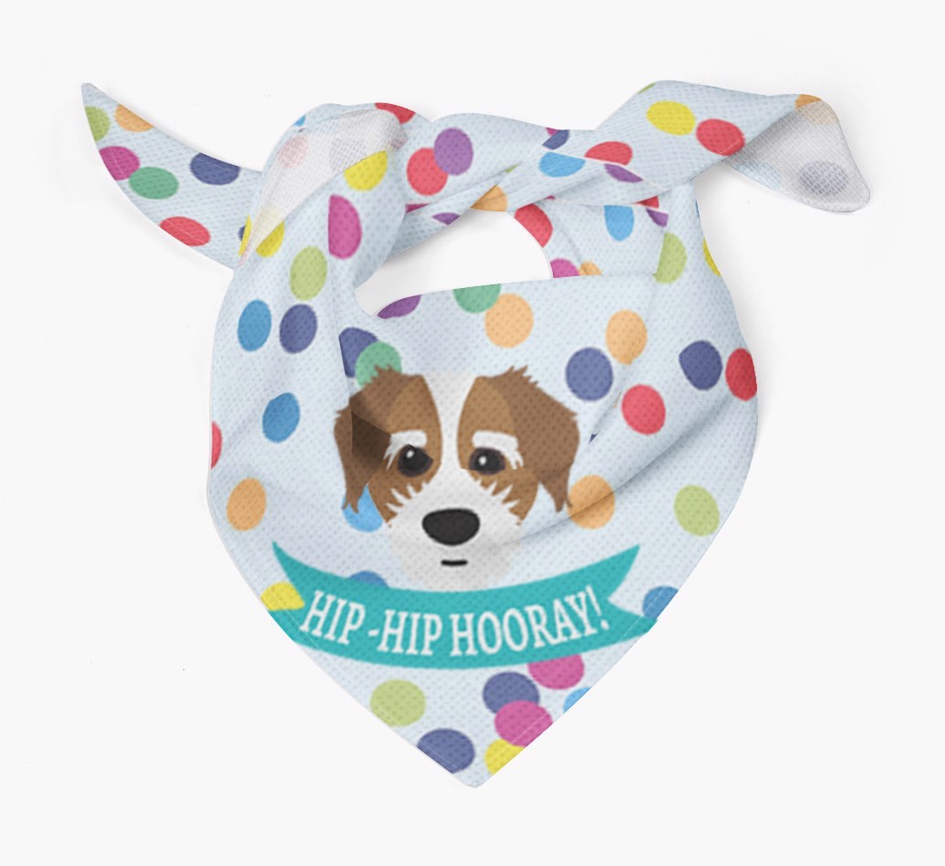 Hip-Hip Hooray! : Personalised {breedFullName} Bandana