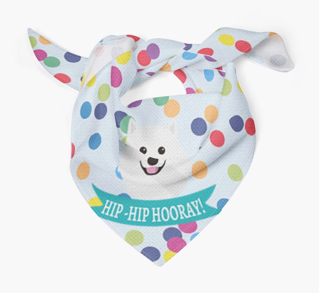 Hip-Hip Hooray! : Personalised {breedFullName} Bandana