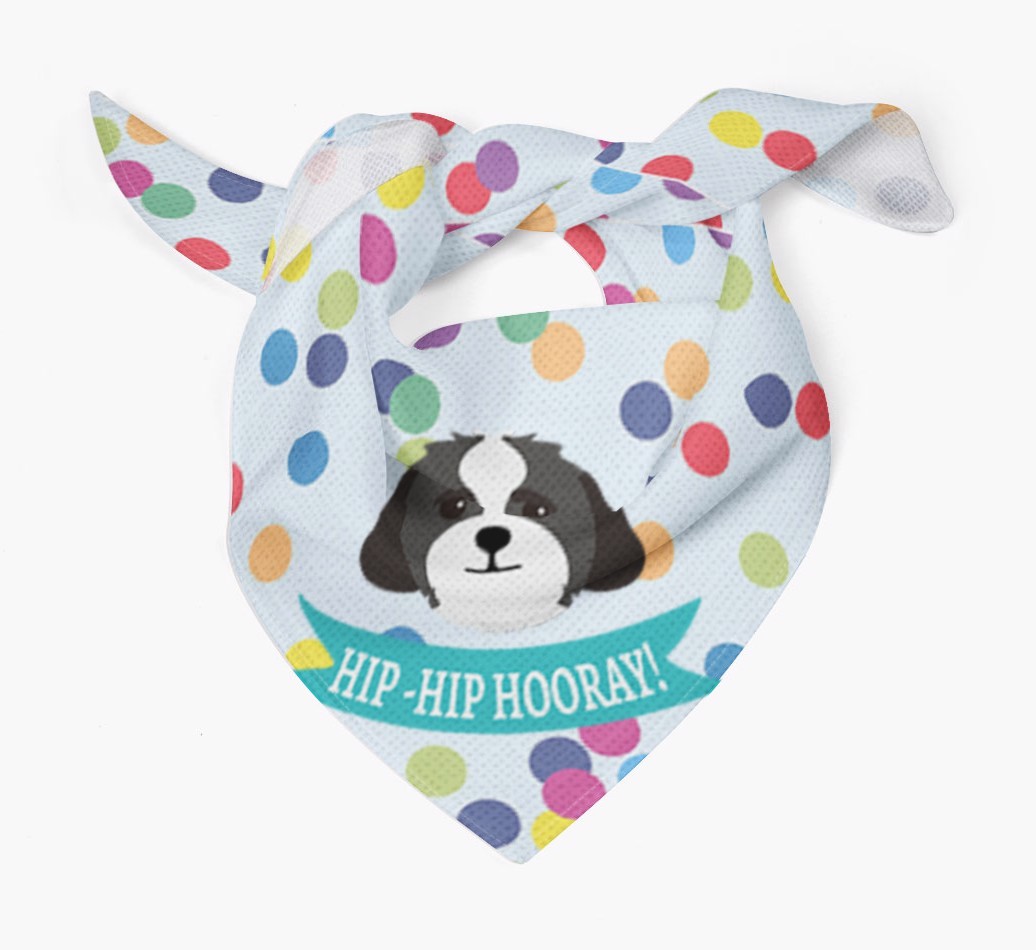 Hip-Hip Hooray! : Personalised {breedFullName} Bandana