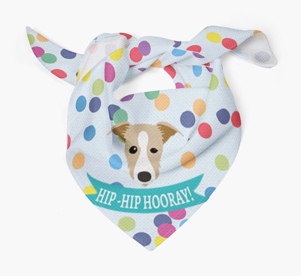 Hip-Hip Hooray! : Personalised {breedFullName} Bandana