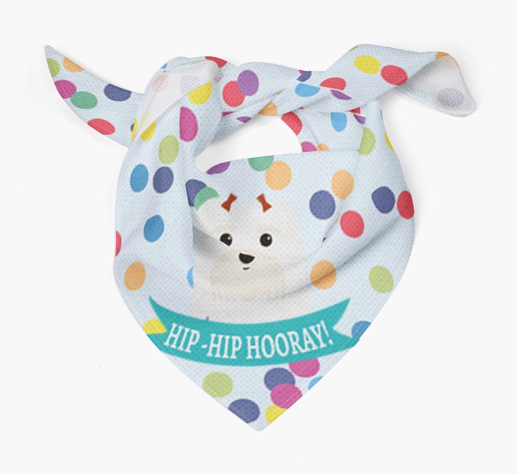 Hip-Hip Hooray! : Personalised {breedFullName} Bandana