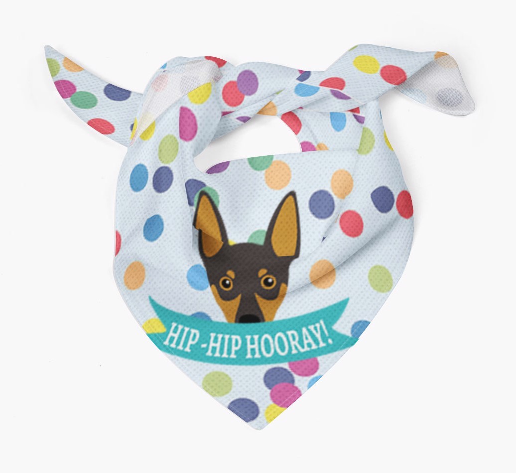 Hip-Hip Hooray! : Personalised {breedFullName} Bandana