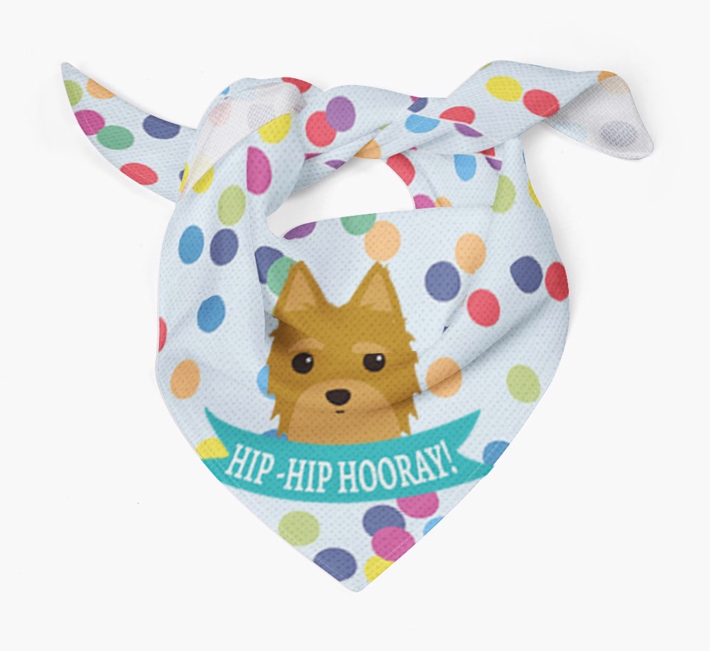 Hip-Hip Hooray! : Personalised {breedFullName} Bandana