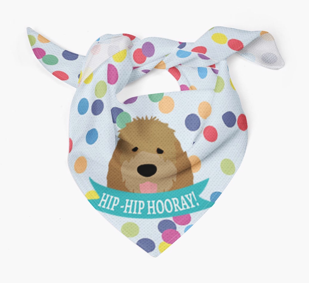 Hip-Hip Hooray! : Personalised {breedFullName} Bandana