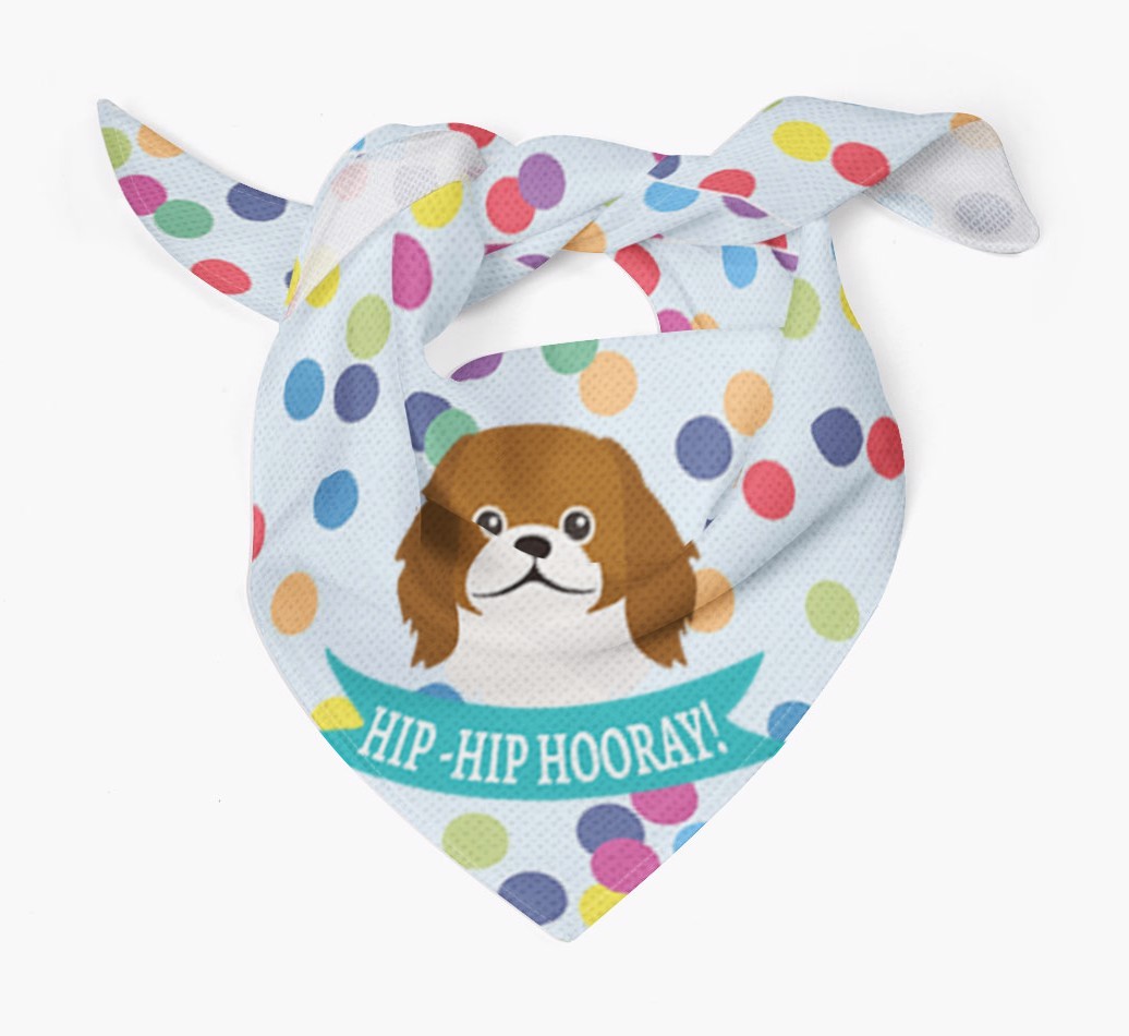Hip-Hip Hooray! : Personalised {breedFullName} Bandana