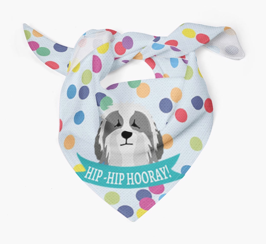 Hip-Hip Hooray! : Personalised {breedFullName} Bandana