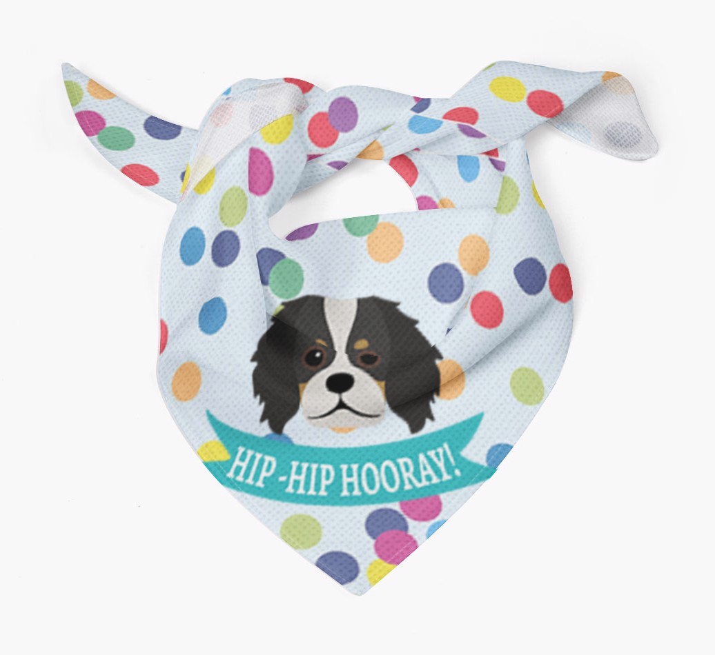 Hip-Hip Hooray! : Personalised {breedFullName} Bandana