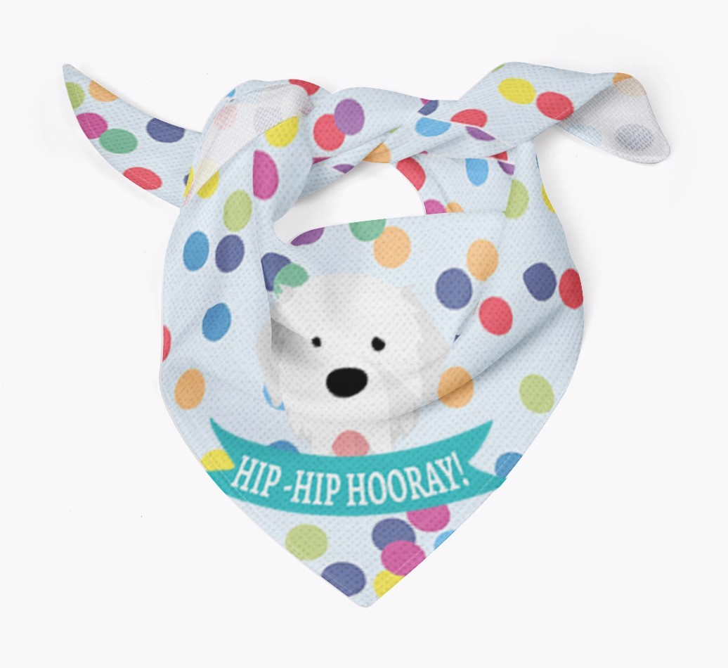 Hip-Hip Hooray! : Personalised {breedFullName} Bandana