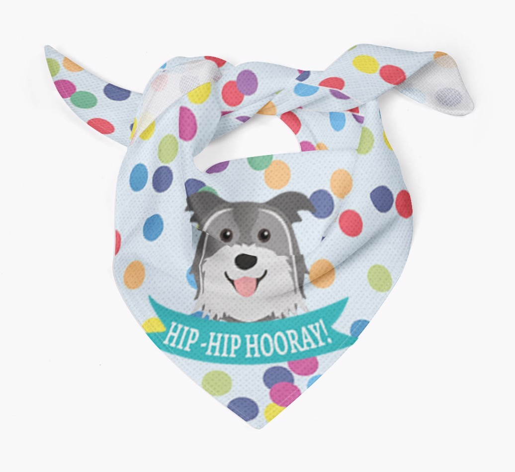 Hip-Hip Hooray! : Personalised {breedFullName} Bandana