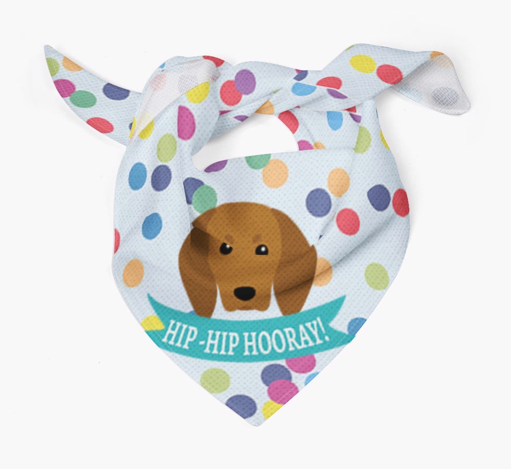 Hip-Hip Hooray! : Personalised {breedFullName} Bandana