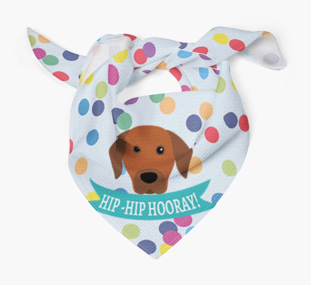 Hip-Hip Hooray! : Personalised {breedFullName} Bandana
