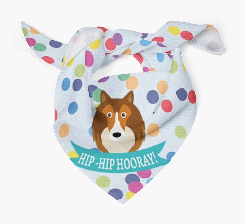 Hip-Hip Hooray! : Personalised {breedFullName} Bandana