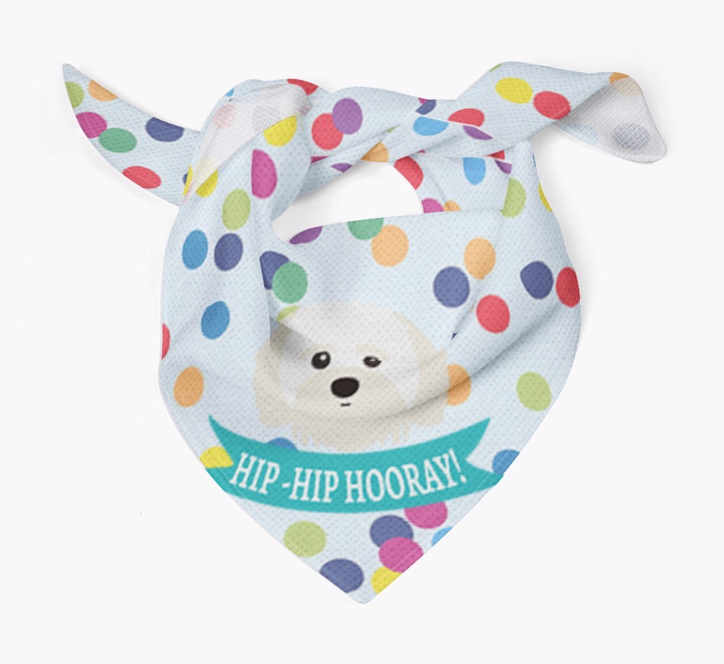 Hip-Hip Hooray! : Personalised {breedFullName} Bandana