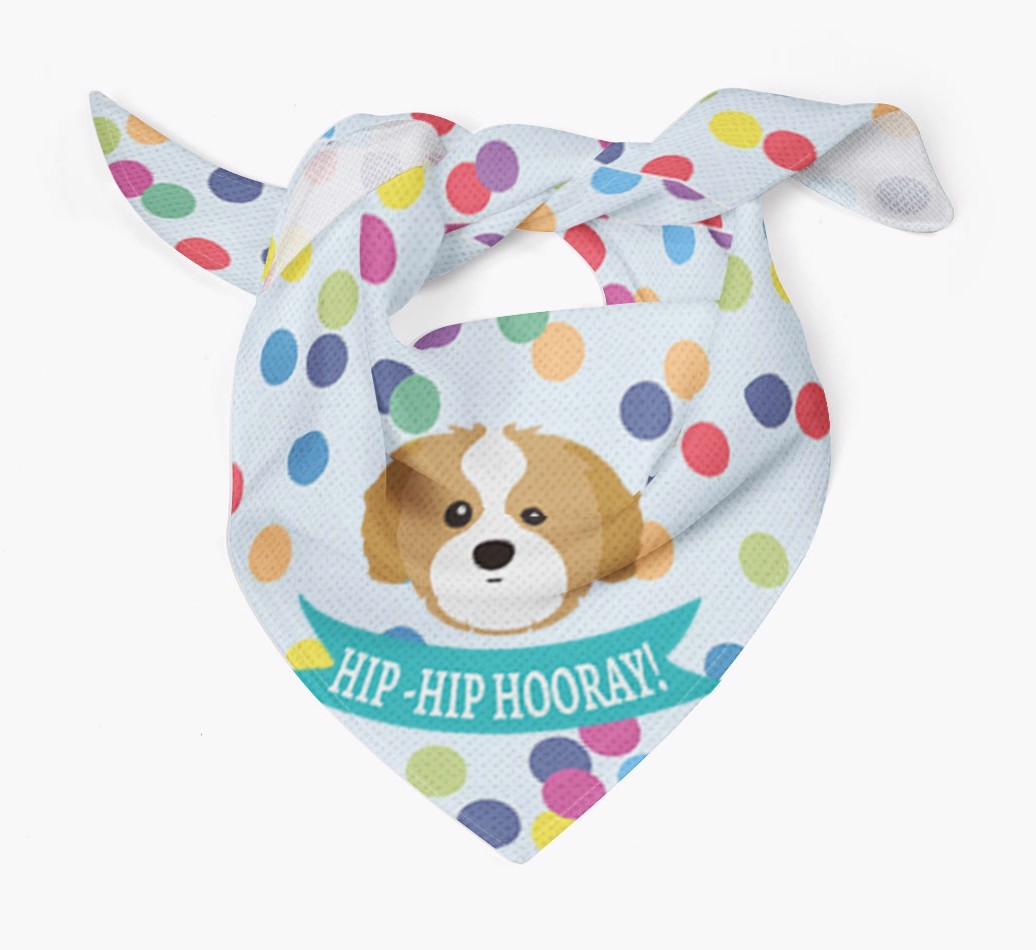 Hip-Hip Hooray! : Personalised {breedFullName} Bandana