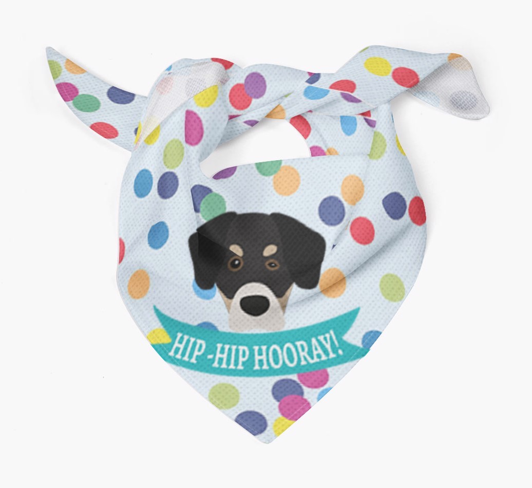 Hip-Hip Hooray! : Personalised {breedFullName} Bandana