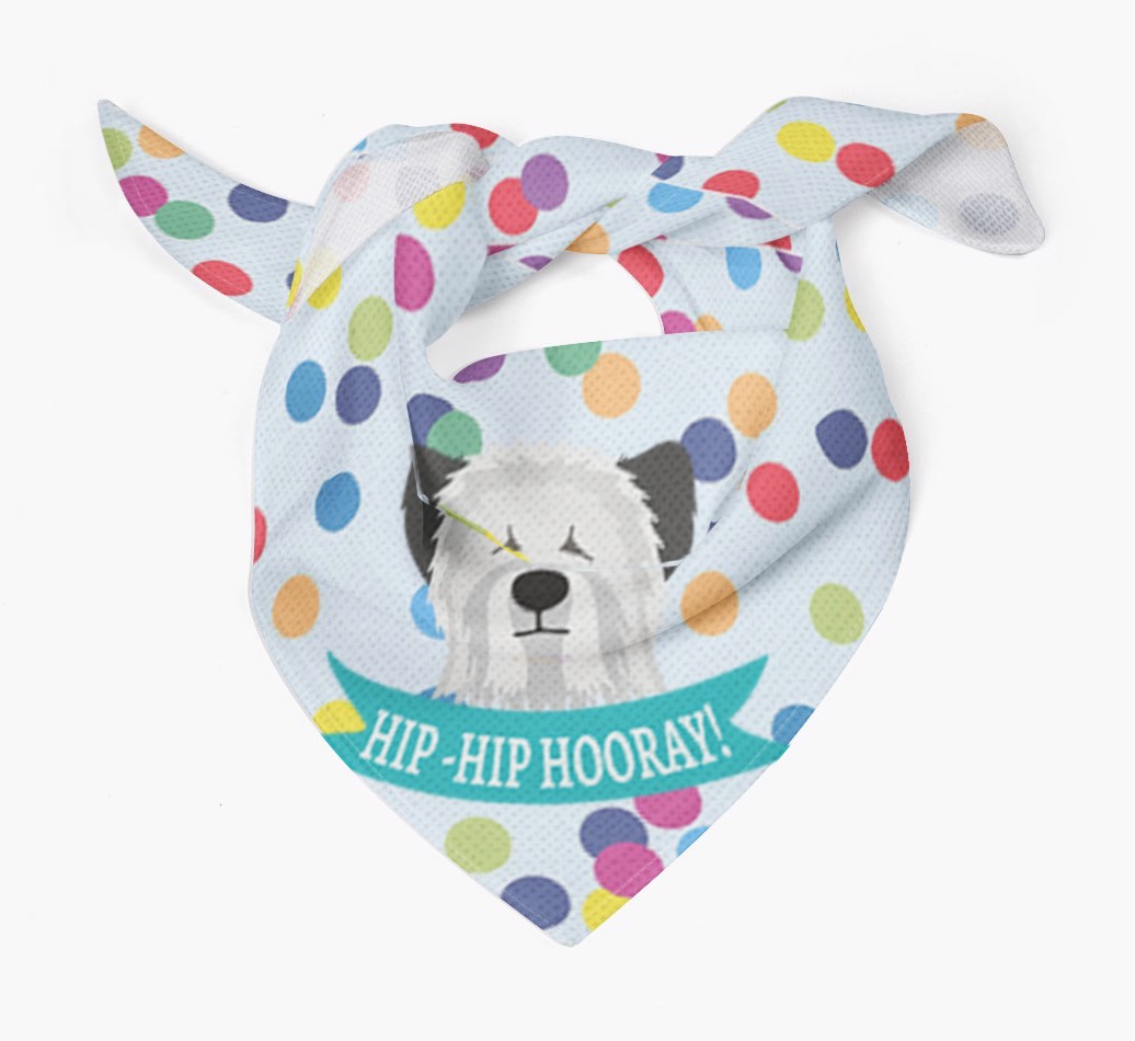 Hip-Hip Hooray! : Personalised {breedFullName} Bandana