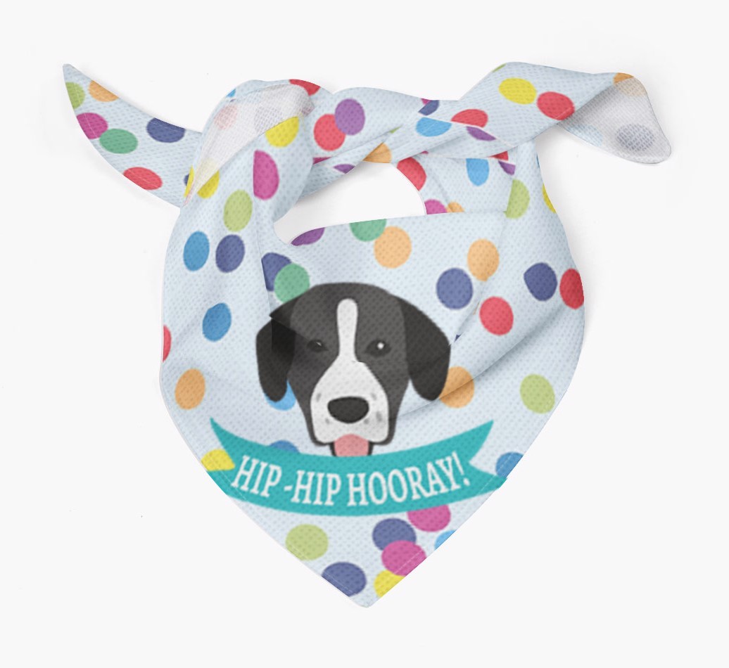 Hip-Hip Hooray! : Personalised {breedFullName} Bandana
