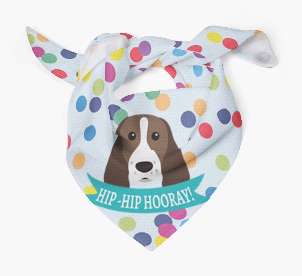 Hip-Hip Hooray! : Personalised {breedFullName} Bandana