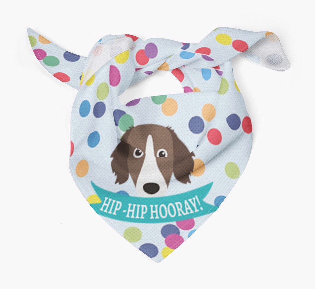 Hip-Hip Hooray! : Personalised {breedFullName} Bandana