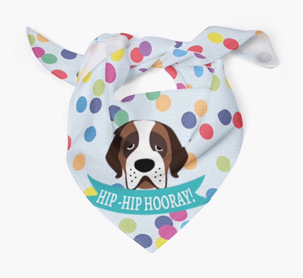 Hip-Hip Hooray! : Personalised {breedFullName} Bandana