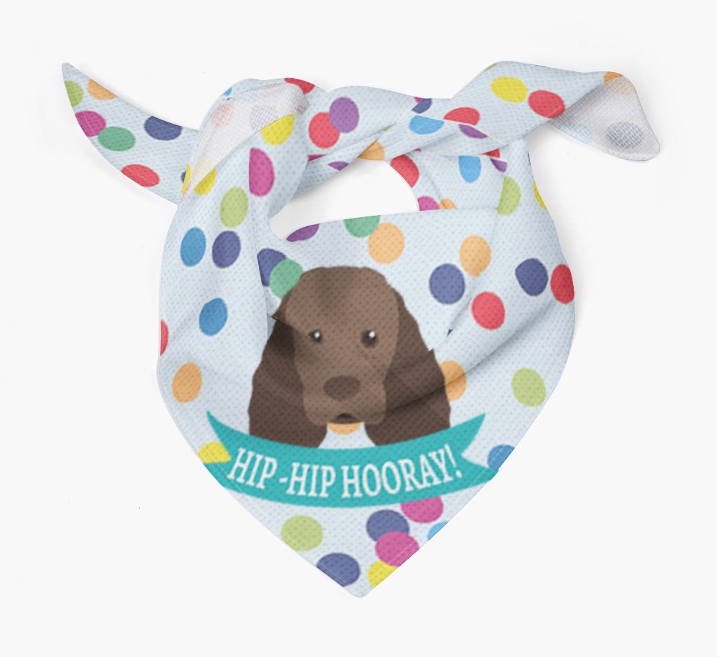 Hip-Hip Hooray! : Personalised {breedFullName} Bandana