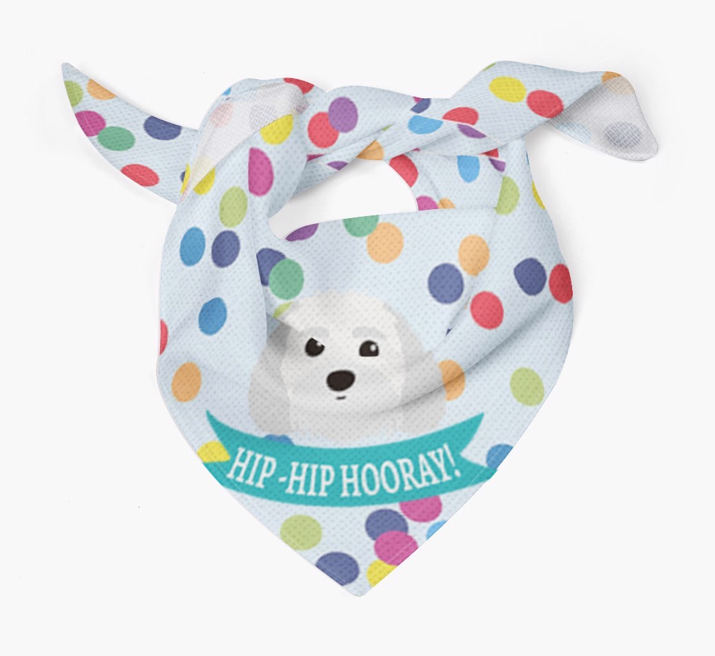 Hip-Hip Hooray! : Personalised {breedFullName} Bandana